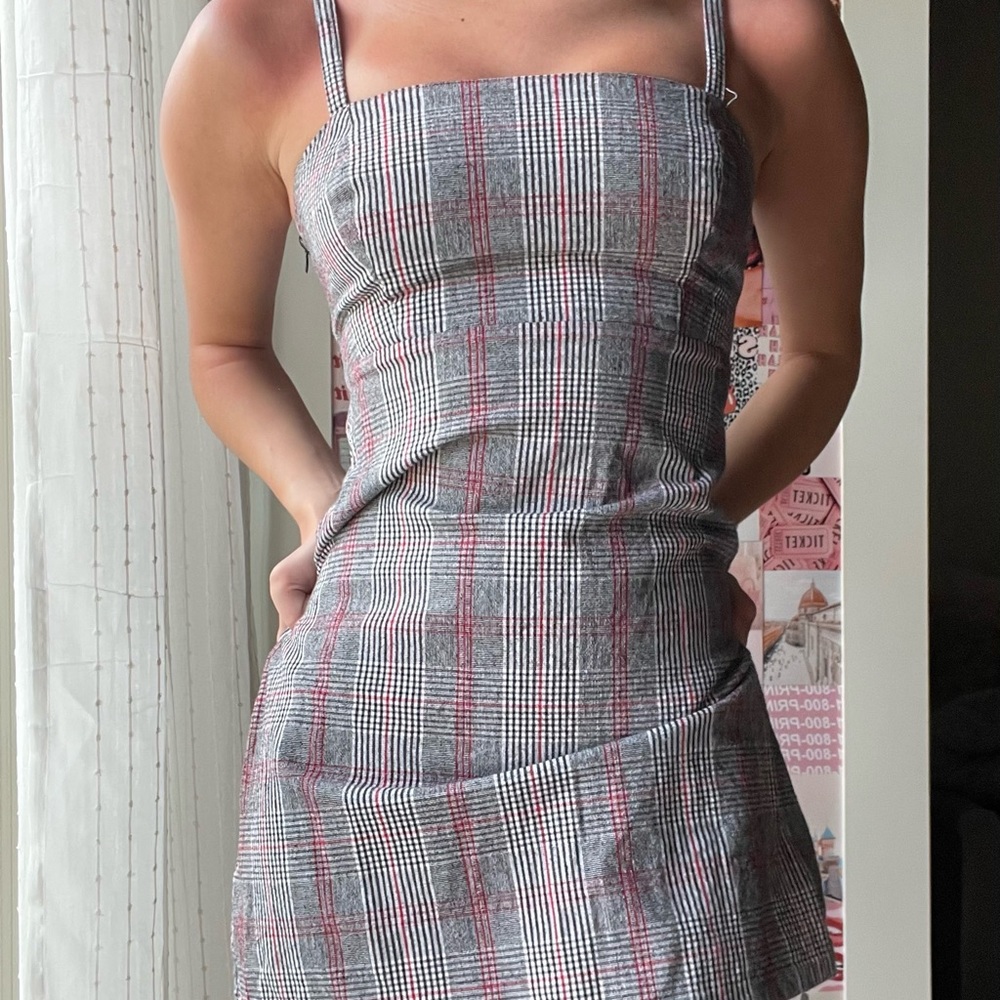 Brandy Melville Plaid mini pencil dress